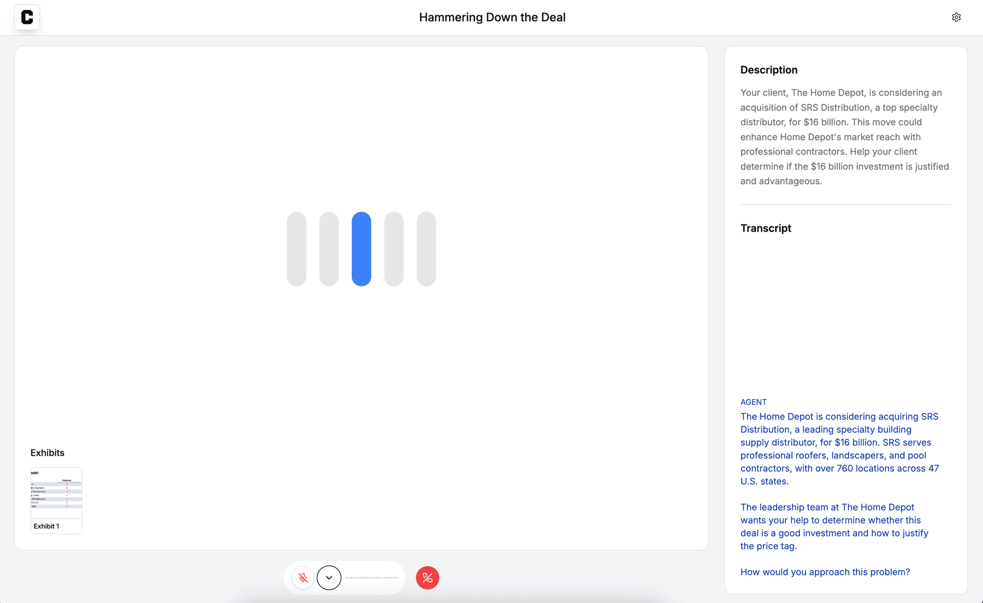 Interview interface